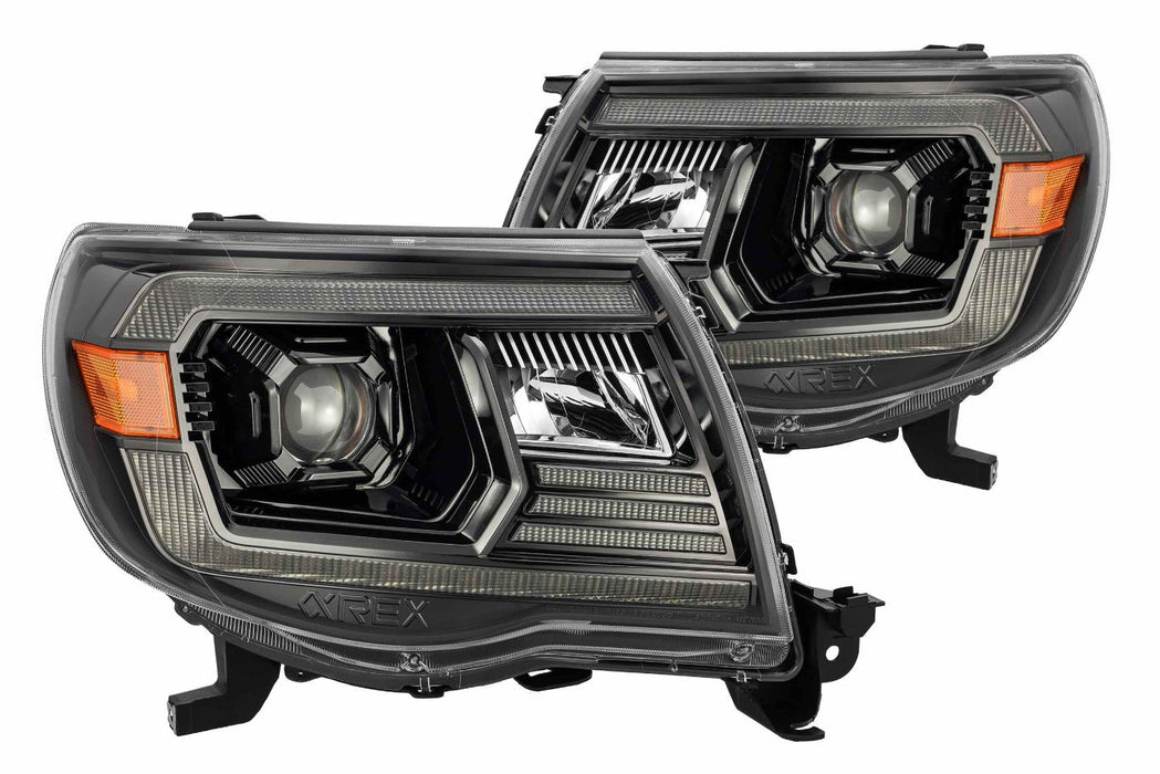 AlphaRex Luxx LED Headlights: Toyota Tacoma (05-11) - Chrome (Reflector / Set) (SKU: 880734)