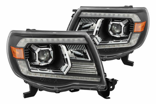 AlphaRex Pro Halogen Headlights: Toyota Tacoma (05-11) - Alpha-Black (Set) (SKU: 880736)