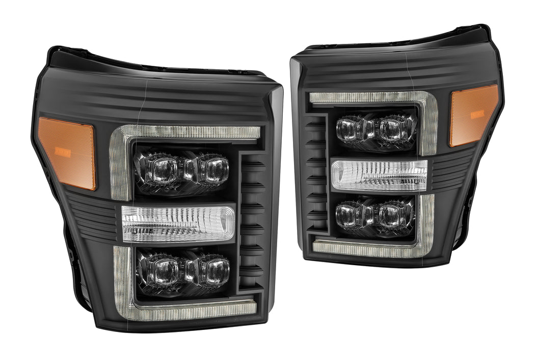 AlphaRex Nova LED Headlights: Ford Super Duty (11-16) - Chrome (Set) (SKU: 880148)
