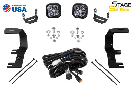 SS3 LED Ditch Light Kit for 2014-2019 Silverado/Sierra  Sport White Driving (SKU: DD6655)