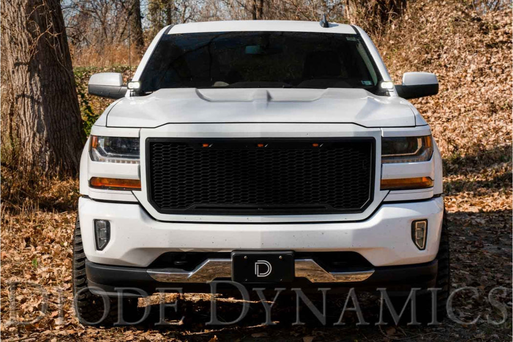 Stage Series 2in LED Ditch Light Kit for 2014-2019 Silverado/Sierra  Sport White Combo (SKU: DD6659)