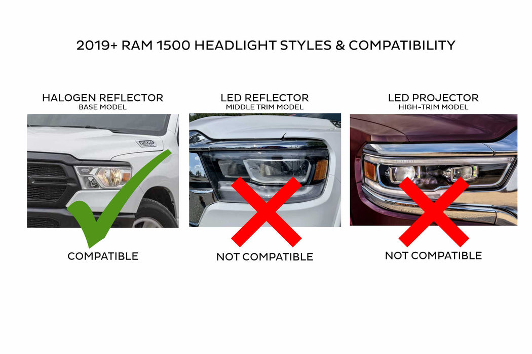 Morimoto XB Hybrid LED Headlights: Dodge Ram 1500 (19+) (Pair / ASM) (SKU: LF525)