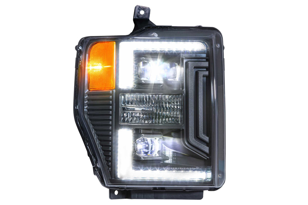 Morimoto XB Hybrid LED Headlights: Ford Super Duty (08-10) (Pair / ASM) (SKU: LF555)