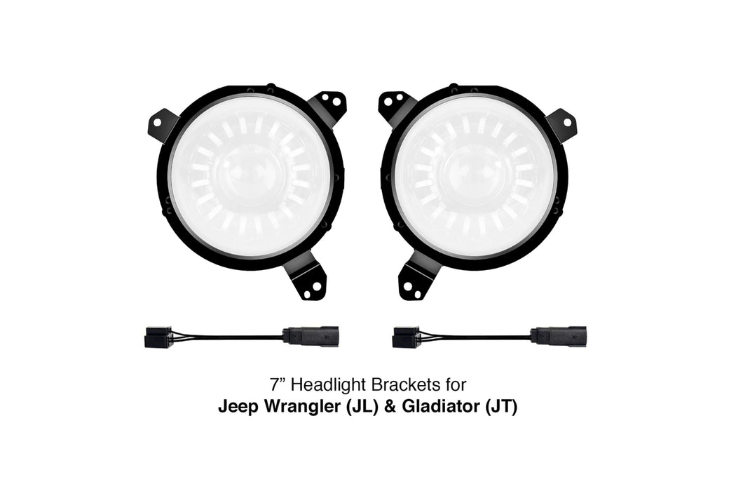 Wrangler JL/JT: XKGlow 7in Headlight Brackets (Set)