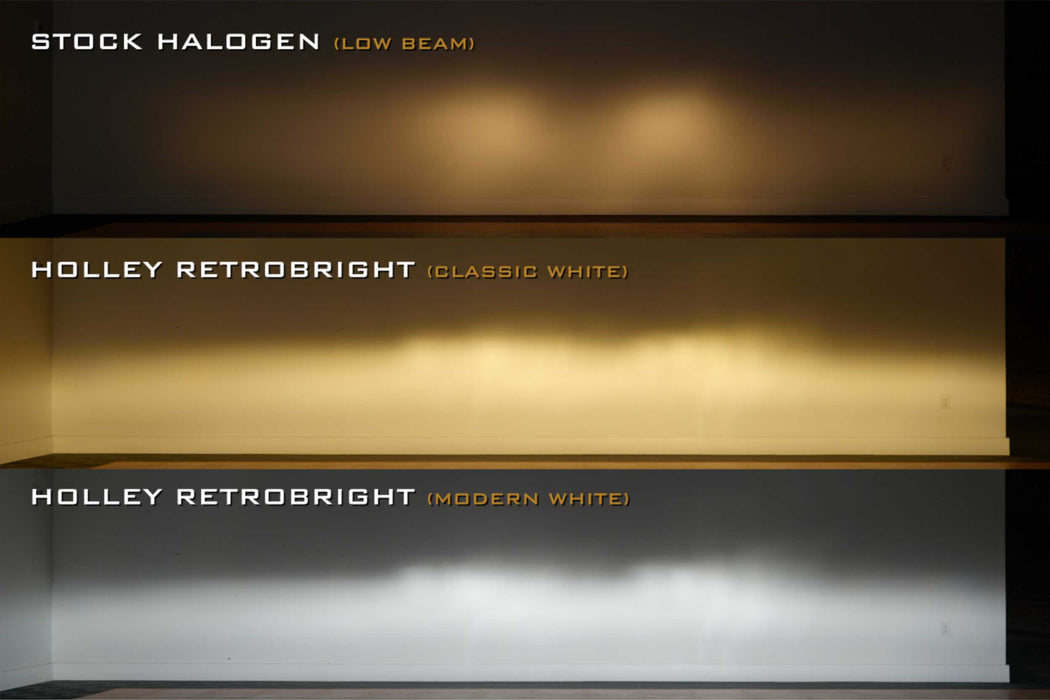 Holley RetroBright Headlight: Modern White (4x6" Rectangle) (SKU: LFRB140)