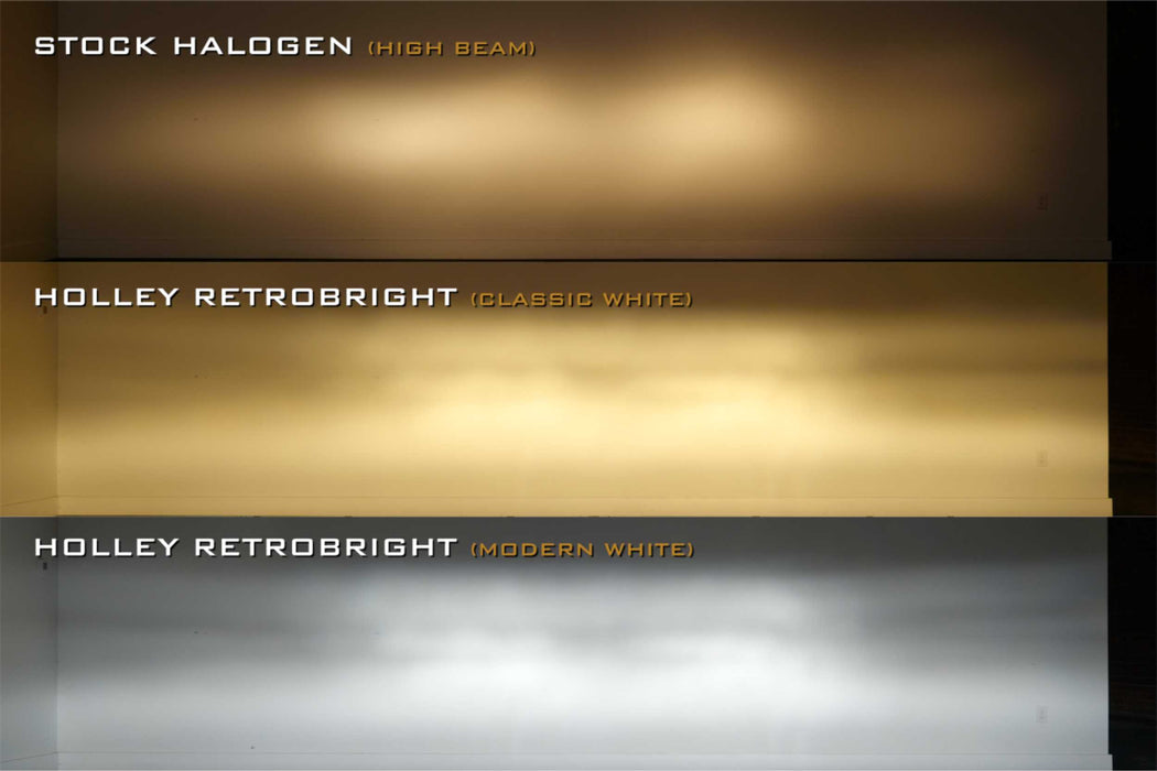 Holley RetroBright Headlight: Modern White (4x6" Rectangle) (SKU: LFRB140)