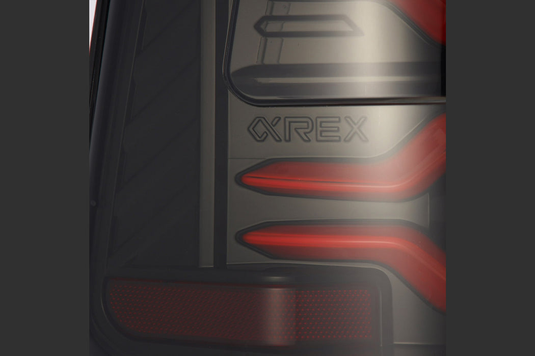 AlphaRex Luxx LED Tails: Dodge Ram 1500 (19+)(Black-Red) (SKU: 640050)