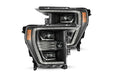 AlphaRex Pro Halogen Headlights: Ford F-150 (21+) - Black (Set) (SKU: 880293)