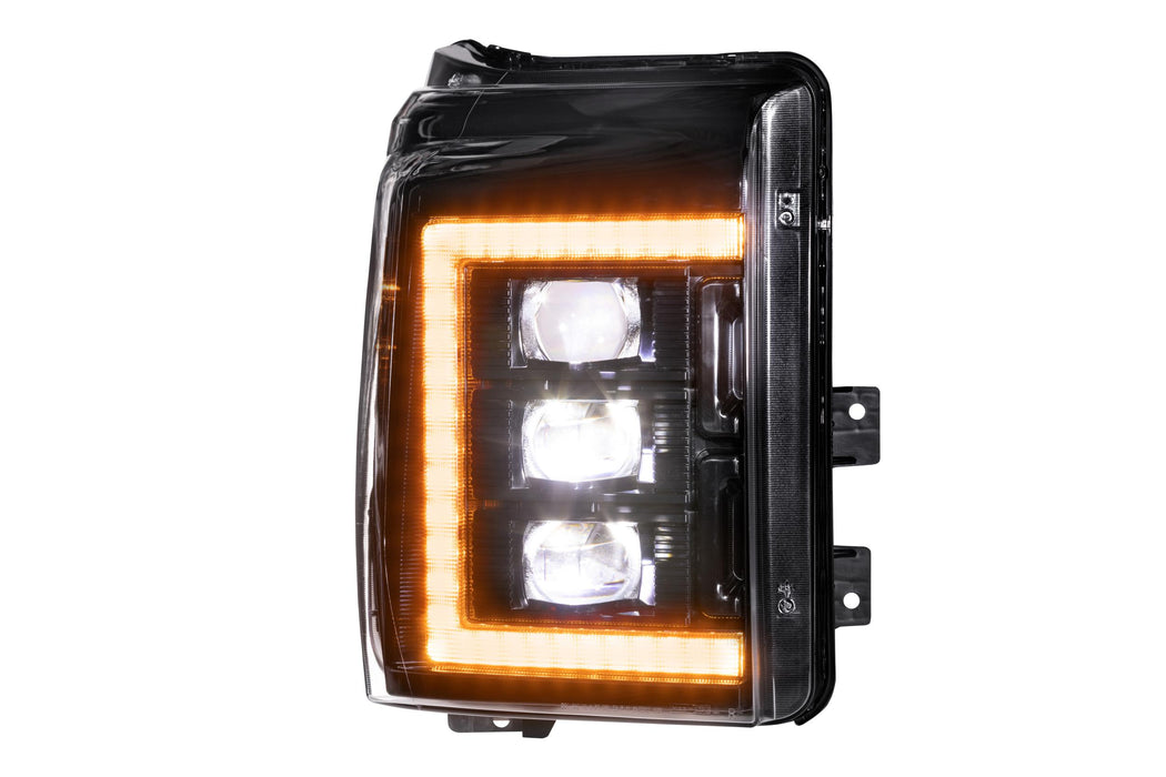 Morimoto XB LED Headlights: Ford Super Duty (11-16) (Pair / Amber DRL) (SKU: LF505-A-ASM)