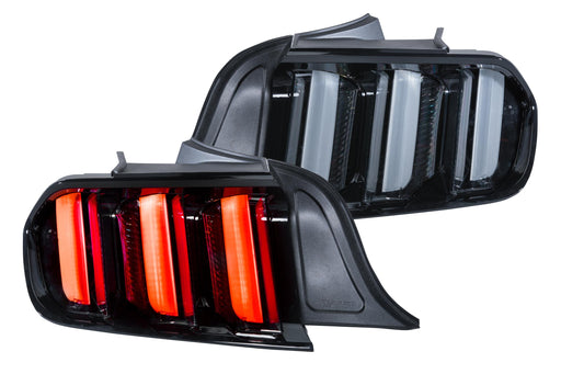 Morimoto XB LED Tails: Ford Mustang (15-22) (Pair / Clear / Amber Seq) (SKU: LF425)