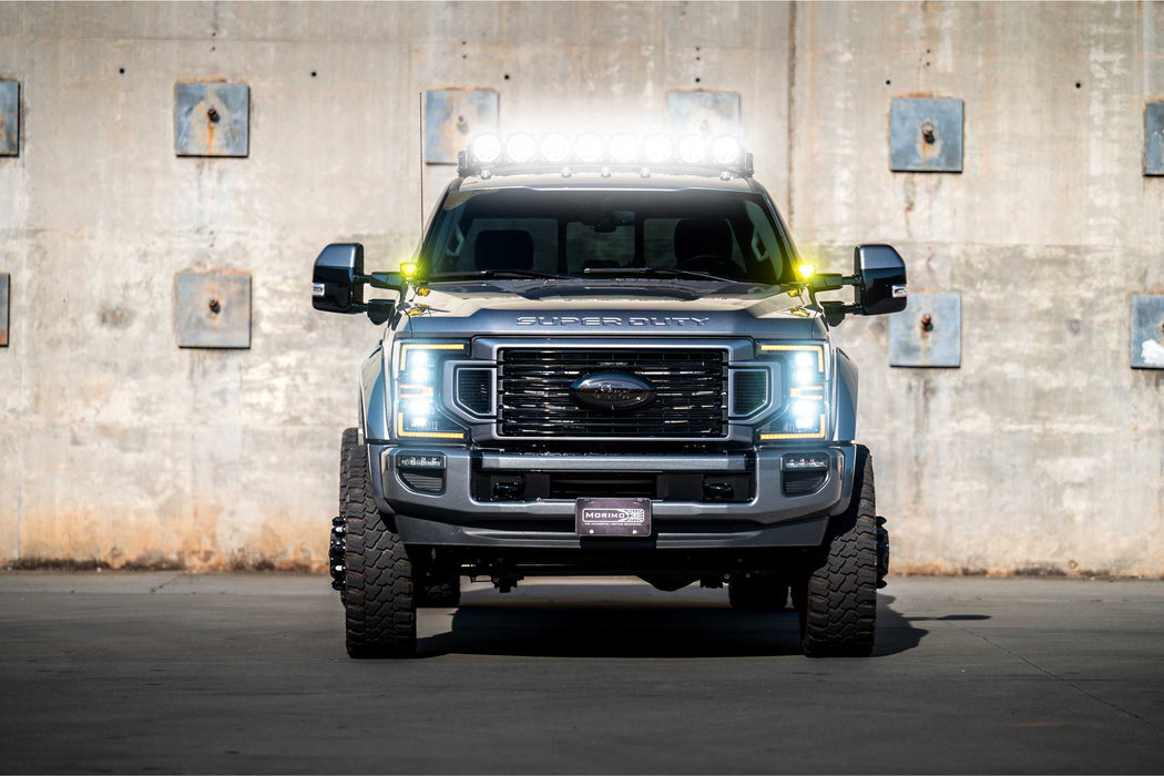 Morimoto XB LED Headlights: Ford Super Duty (2020+) (Pair / ASM Amber DRL) (SKU: LF508-A)