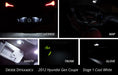 Hyundai Genesis Interior Light Kit 10-16 Hyundai Genesis Coupe Stage 2 Diode Dynamics (Kit)