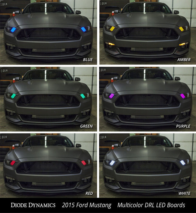 2015-2016 Ford Mustang RGBW DRL LED Boards Diode Dynamics (Kit)