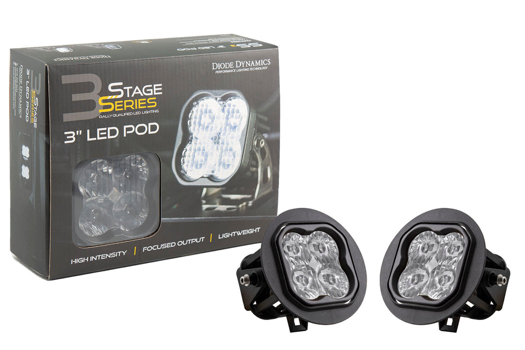 SS3 LED Fog Light Kit for 2008-2010 Dodge Viper Yellow SAE/DOT Fog Pro Diode Dynamics (Pair)