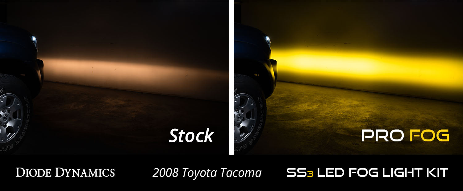 SS3 LED Fog Light Kit for 2005-2011 Toyota Tacoma Yellow SAE/DOT Fog Pro Diode Dynamics (Pair)
