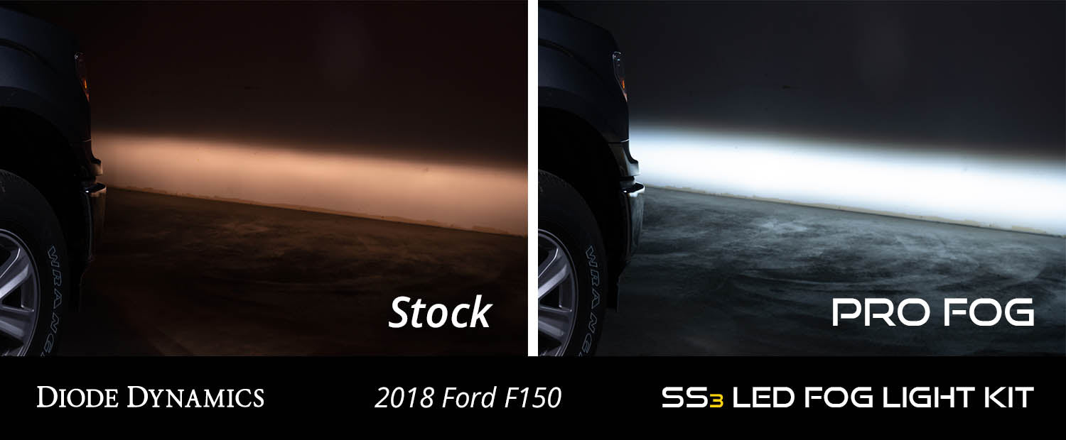 SS3 LED Fog Light Kit for 2015-2020 Ford F150 White SAE/DOT Driving Sport Diode Dynamics (Pair)