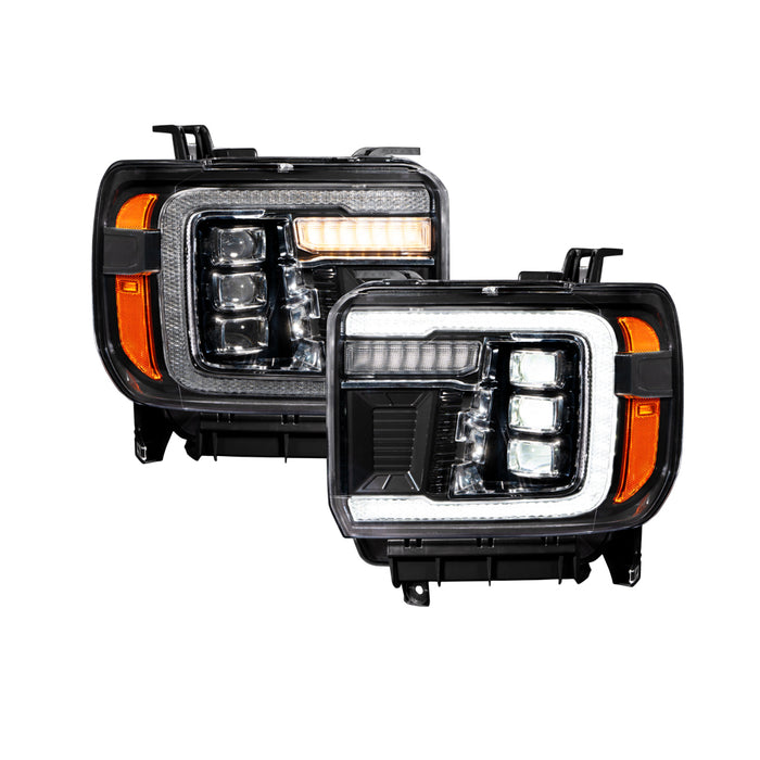 Form Lighting 14-18 GMC Sierra 1500 and 15-19 GMC Sierra 2500/3500 LED Projector Headlights (SKU: FL0012)