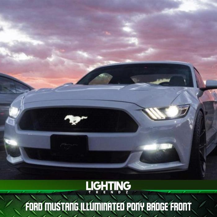FORD MUSTANG ILLUMINATED PONY BADGE FRONT