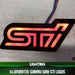 Illuminated Subaru WRX STI Logos