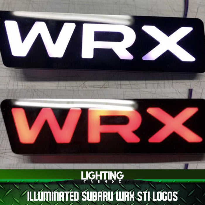 Illuminated Subaru WRX STI Logos