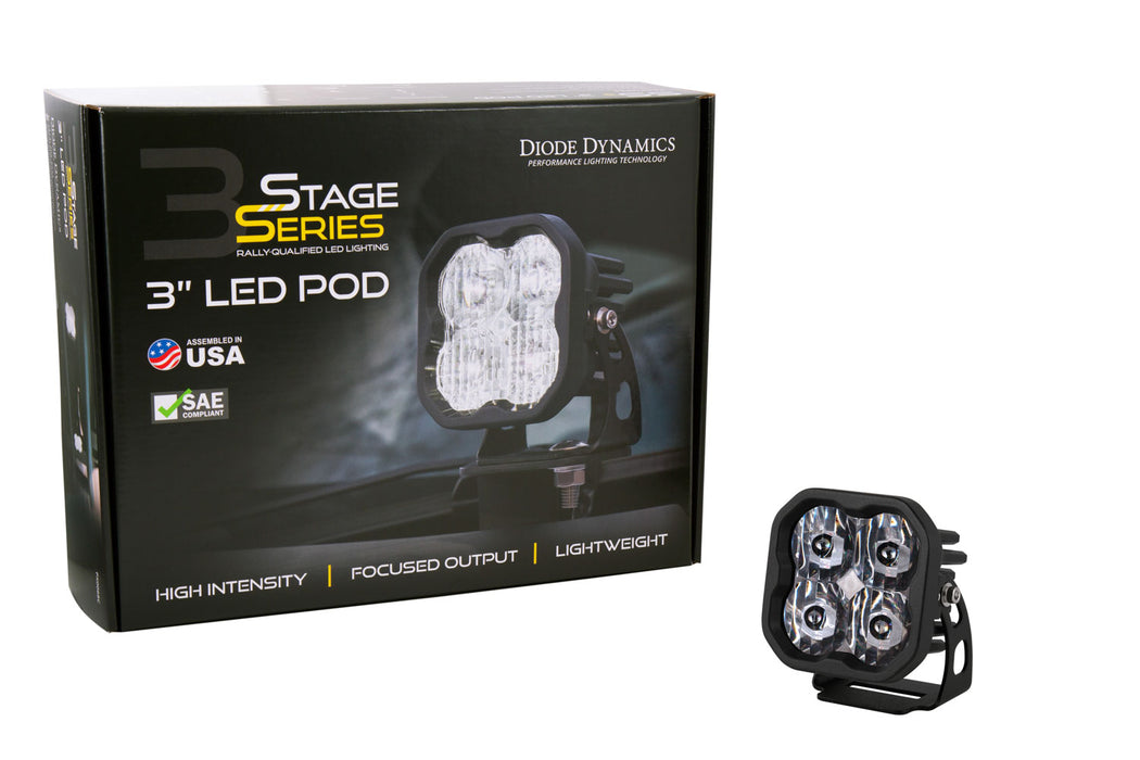 Diode Dynamics SS3 LED Pod w/Backlight (White; Single)