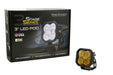 Diode Dynamics SS3 Flush LED Pod w/ Backlight (Yellow; Single)