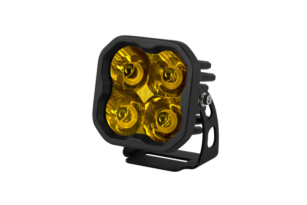Diode Dynamics Standard SS3 LED Pod w/ Backlight (Yellow; Single)