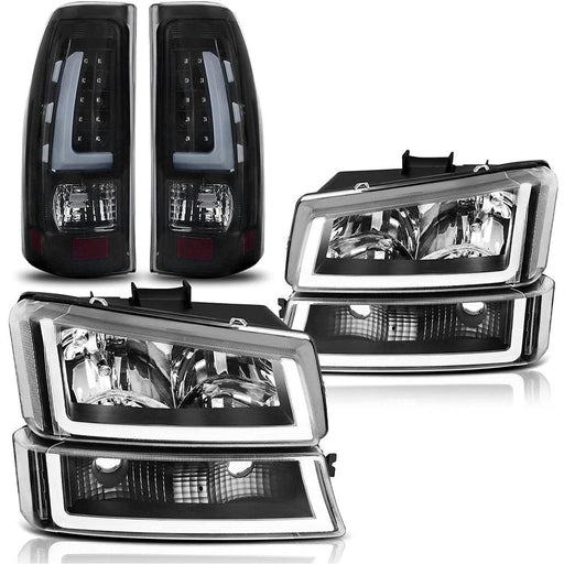 Chevrolet Silverado (03-07; Cateye): LED U-DRL Headlight + LED Taillight Assembly COMBO