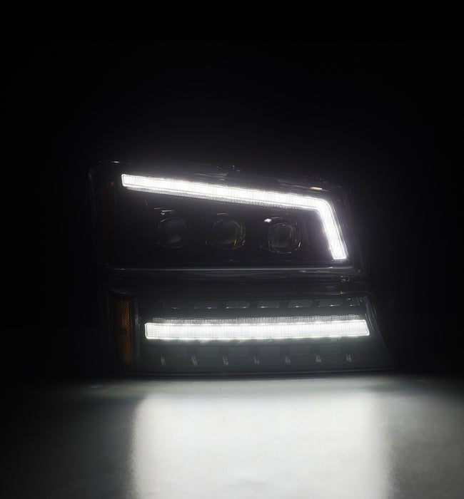 Chevrolet Silverado (03-07; Cateye): AlphaRex NOVA-Series Jewel LED Projector Headlights