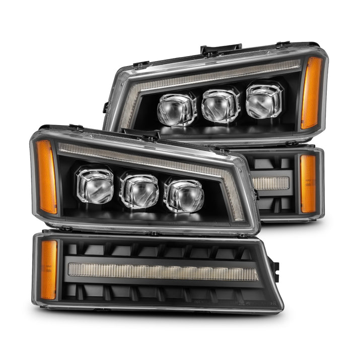 Chevrolet Silverado (03-07; Cateye): AlphaRex NOVA-Series Jewel LED Projector Headlights