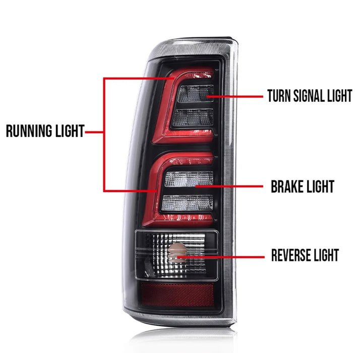 Chevrolet Silverado (03-07; Cateye): Custom LED DRL “W” Tail Light Assemblies
