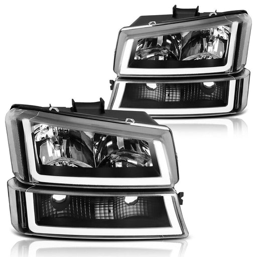 Chevrolet Silverado (03-07; Cateye): LED U-DRL Headlight Assemblies