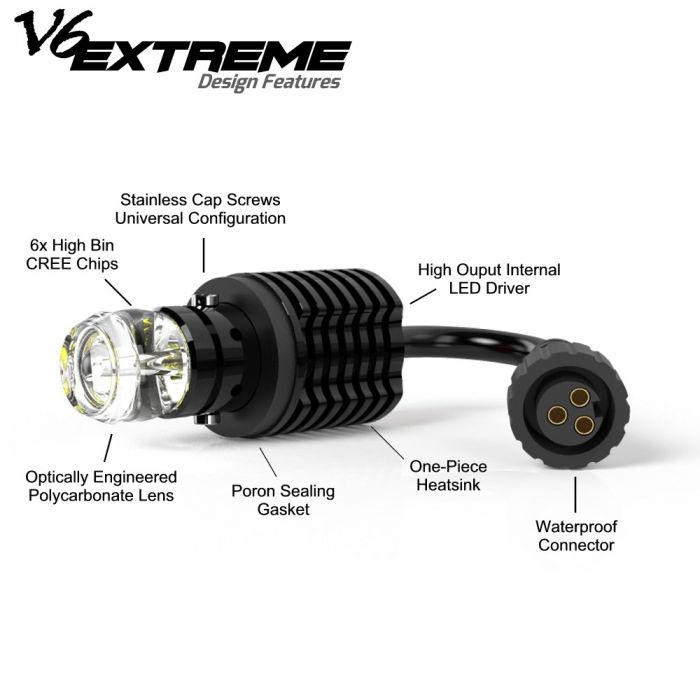 V6 Extreme LED Reverse Bulbs